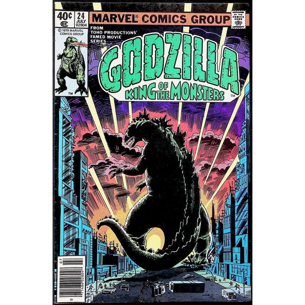 Marvel Comic Godzilla King of the Monsters #24 Avengers FF Spider-Man Newsstand